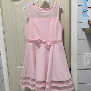 Calvin Klein Light Pink Formal Kids Dress with Bow